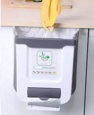 Hanging Kitchen Trash Can,2.6 Gallon Collapsible Waste Bin,Plastic Folding Hang Garbage Can for Cabinet Car Bedroom Bathroom Kitchen Office 11.3 * 10 * 6.9inch,White Hanging Kitchen Trash Can,2.6 Gallon Collapsible Waste Bin,Plastic Folding Hang Garbage Can for Cabinet Car Bedroom Bathroom Kitchen Office 11.3 * 10 * 6.9inch,White