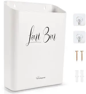 Magnetic Lint Bin for Laundry Room Organization and Storage, Lint Trash Can for Laundry Room Decor, Wall Mounted Space-Saving, White Magnetic Lint Bin for Laundry Room Organization and Storage, Lint Trash Can for Laundry Room Decor, Wall Mounted Space-Saving, White