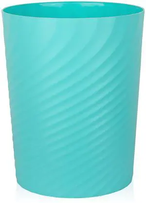 Plastic Small Bathroom Trash Can Wastebasket Garbage Can, Light Blue Plastic Small Bathroom Trash Can Wastebasket Garbage Can, Light Blue