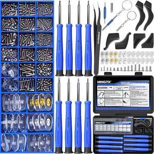 Eye Glasses Repairing Kit, Magnetic Eyeglass Repair Tool Set with Multiple Size Screws,8 Precision Screwdrivers,Nose Pads,Ear Grips and Tweezer with Travel Case for Glasses,Sunglasses Eye Glasses Repairing Kit, Magnetic Eyeglass Repair Tool Set with Multiple Size Screws,8 Precision Screwdrivers,Nose Pads,Ear Grips and Tweezer with Travel Case for Glasses,Sunglasses