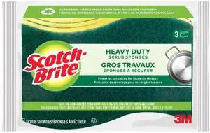 MMMHD3 Heavy Duty Scrub Sponge, Yellow & Green, 3 Per Pack MMMHD3 Heavy Duty Scrub Sponge, Yellow & Green, 3 Per Pack