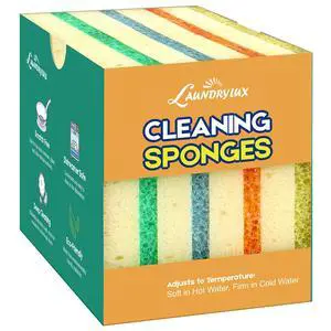 Scrub Sponge, Dual-Sided Temperature-Responsive Scrubber - Non-Scratch - Multipurpose Dish Sponges for Kitchens, Bathrooms, and Outdoor Use - 4 Pack Scrub Sponge, Dual-Sided Temperature-Responsive Scrubber - Non-Scratch - Multipurpose Dish Sponges for Kitchens, Bathrooms, and Outdoor Use - 4 Pack
