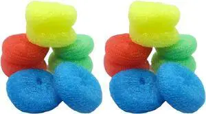16-Pack Non-Scratch Nylon Scouring Pads Durable Round Kitchen Scrubbers in 4 Colors Safe for Non-Stick Cookware 2.5" Diameter Multi-Surface Cleaning Pads for Home, Kosher & Commercial Use 16-Pack Non-Scratch Nylon Scouring Pads Durable Round Kitchen Scrubbers in 4 Colors Safe for Non-Stick Cookware 2.5" Diameter Multi-Surface Cleaning Pads for Home, Kosher & Commercial Use