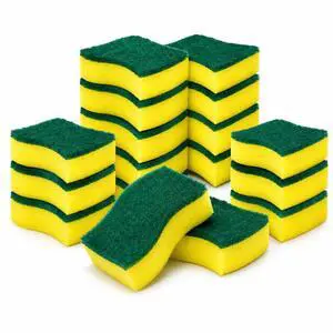 Heavy Duty Kitchen Sponges, 16 Pack Dual-Sided Non-Scratch Scrubber for Dishes, Pots, Pans, Sink, Stovetop & Household Cleaning Heavy Duty Kitchen Sponges, 16 Pack Dual-Sided Non-Scratch Scrubber for Dishes, Pots, Pans, Sink, Stovetop & Household Cleaning