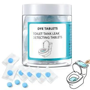 30 Pcs Toilet Leak Detection Tablets, Blue Dye Tablet with Bottle 30 Pcs Toilet Leak Detection Tablets, Blue Dye Tablet with Bottle