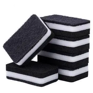 Kitchen Cleaning Sponges, 6 Pack Heavy Duty Scrub Sponges Cleans Fast Non-Scratch Sponge for Washing Dishes and Cleaning Kitchen (Black) Kitchen Cleaning Sponges, 6 Pack Heavy Duty Scrub Sponges Cleans Fast Non-Scratch Sponge for Washing Dishes and Cleaning Kitchen (Black)