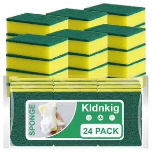 24 Pack Kitchen Cleaning Sponges,Scrub Sponges,Non-Scratch Scrub Dish Sponge Safe on Non-Stick Cookware,Stink-Free Cleaning Supplies for Pots, Pans 24 Pack Kitchen Cleaning Sponges,Scrub Sponges,Non-Scratch Scrub Dish Sponge Safe on Non-Stick Cookware,Stink-Free Cleaning Supplies for Pots, Pans