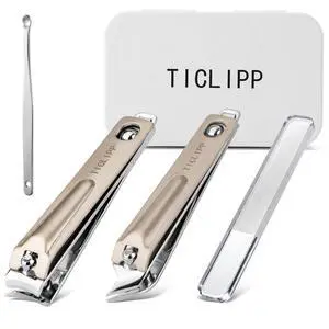 Heavy-Duty Stainless Steel Toenail Clippers Set with Built-in File, Sharp Precision Nail Cutter & Fingernail Trimmer for Men Women Seniors Thick Nails Daily Use Heavy-Duty Stainless Steel Toenail Clippers Set with Built-in File, Sharp Precision Nail Cutter & Fingernail Trimmer for Men Women Seniors Thick Nails Daily Use