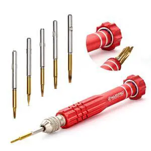 5-in-1 Multifunctional Eyeglass Screwdriver Kit | Mini Screwdriver for Glasses with Swivel Head and Strong Magnetic Tips | Premium Set for Eyeglass Sunglasses Electronics Phone Jewelry - By MaxoPro 5-in-1 Multifunctional Eyeglass Screwdriver Kit | Mini Screwdriver for Glasses with Swivel Head and Strong Magnetic Tips | Premium Set for Eyeglass Sunglasses Electronics Phone Jewelry - By MaxoPro
