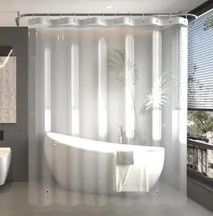 Shower Curtain Liner Clear- Premium PEVA Waterproof Shower Curtain with Rust-Proof Grommets, Standard Size Bathroom Shower Curtains, 72x72 Inches Lightweight Shower Curtain Liner Clear- Premium PEVA Waterproof Shower Curtain with Rust-Proof Grommets, Standard Size Bathroom Shower Curtains, 72x72 Inches Lightweight