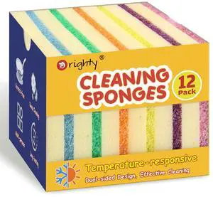 Dish Sponges, Temperature-Responsive Kitchen Sponges 12 Pack Dish Sponges, Temperature-Responsive Kitchen Sponges 12 Pack