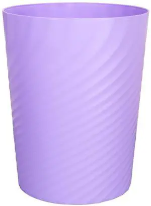 Plastic Small Trash Can Wastebasket, Garbage Container Basket for Bathrooms, Laundry Room, Kitchens, Offices, Kids Rooms, Dorms, (Taro Purple, 1.8 Gallon) Plastic Small Trash Can Wastebasket, Garbage Container Basket for Bathrooms, Laundry Room, Kitchens, Offices, Kids Rooms, Dorms, (Taro Purple, 1.8 Gallon)
