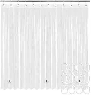 Clear Shower Curtain Liner, Premium PEVA, 72"x72", 100% Waterproof with Rustproof Grommets, Weighted, Quick Dry, Modern Style, 12 Hooks Included, Lightweight Standard Size,Odorless Plastic, Luxury Clear Shower Curtain Liner, Premium PEVA, 72"x72", 100% Waterproof with Rustproof Grommets, Weighted, Quick Dry, Modern Style, 12 Hooks Included, Lightweight Standard Size,Odorless Plastic, Luxury