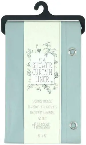 3 Guage PEVA Shower Curtain Liner 70"x72" with 3 Magnets at Bottom & 12 Metal Grommet Holes for Your Shower Hooks (Grey-) 3 Guage PEVA Shower Curtain Liner 70"x72" with 3 Magnets at Bottom & 12 Metal Grommet Holes for Your Shower Hooks (Grey-)
