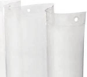 KN61433 Lightweight 3 Gauge Waterproof PEVA Shower Curtain Liner with Durable Eyelet Hang Holes and Weighted Magnetic Hem for Bathroom, 70" W x 72" H, Clear, 1-Pack KN61433 Lightweight 3 Gauge Waterproof PEVA Shower Curtain Liner with Durable Eyelet Hang Holes and Weighted Magnetic Hem for Bathroom, 70" W x 72" H, Clear, 1-Pack