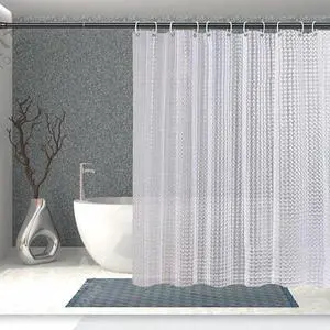 EVA Clear Shower Curtain Liner,3D Plastic 5G Shower Liners with 12 Rustproof Metal Grommets and Weighted Magnets, Waterproof Duty Shower Curtains for Shower Bathroom 72 x 72 EVA Clear Shower Curtain Liner,3D Plastic 5G Shower Liners with 12 Rustproof Metal Grommets and Weighted Magnets, Waterproof Duty Shower Curtains for Shower Bathroom 72 x 72