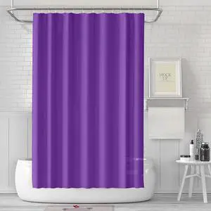 Shower Curtain Liner Purple PEVA Bath Curtain with 3 Magnets Thickened Waterproof Quick Drying Shower Curtain Set with 12 White Plastic Hooks Shower Liner for Bathroom Shower,71x71inch Shower Curtain Liner Purple PEVA Bath Curtain with 3 Magnets Thickened Waterproof Quick Drying Shower Curtain Set with 12 White Plastic Hooks Shower Liner for Bathroom Shower,71x71inch