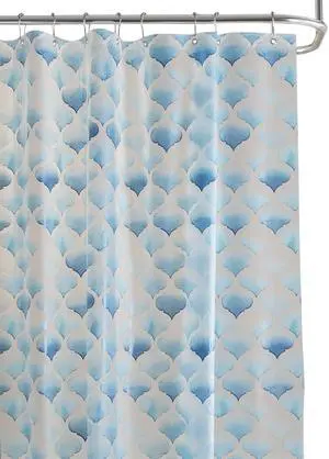 70 x 72 PEVA Shower Curtain | 12 Rust Proof Metal Grommets | Reinforced Header | Waterproof | Scale Design | Blue 70 x 72 PEVA Shower Curtain | 12 Rust Proof Metal Grommets | Reinforced Header | Waterproof | Scale Design | Blue