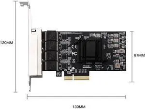 Dual-Port PCIe X4 Gigabit Network Card 1000M PCI Express Ethernet Adapter with Intel 82576 Two Ports LAN NIC Card for Support PXE SR-IOV for Windows/Windows Server/Linux/Freebsd/DOS with Low Profile Dual-Port PCIe X4 Gigabit Network Card 1000M PCI Express Ethernet Adapter with Intel 82576 Two Ports LAN NIC Card for Support PXE SR-IOV for Windows/Windows Server/Linux/Freebsd/DOS with Low Profile