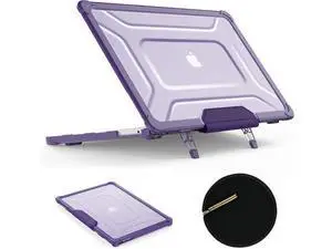 Deuninker Case for MacBook Air 15 inch 2025-2023 Release A3241 A3114/A2941 M4-M2 Chip, Shock-Absorbing Protection with Folding Stand &Mouse Pad/Bag Case for MacBook Air 15'' (Purple) Deuninker Case for MacBook Air 15 inch 2025-2023 Release A3241 A3114/A2941 M4-M2 Chip, Shock-Absorbing Protection with Folding Stand &Mouse Pad/Bag Case for MacBook Air 15'' (Purple)