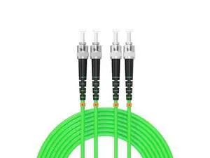 Deuninker OM5 Fiber Patch Cable ST to ST UPC 10Meters/32ft 40Gb/100GB/giga-bit multimode Duplex Jumper MMF 50/125?m LSZH Fiber Optic Cord Deuninker OM5 Fiber Patch Cable ST to ST UPC 10Meters/32ft 40Gb/100GB/giga-bit multimode Duplex Jumper MMF 50/125?m LSZH Fiber Optic Cord