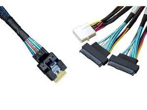 Deuninker SlimSAS 8X to 2*U.2 NVMe Adapter, SFF-8654 74pin to 2*SFF-8639 68pin Cable with Power, 75CM(Broadcom MPN 05-60005-00,CBL-SAST-0953) Deuninker SlimSAS 8X to 2*U.2 NVMe Adapter, SFF-8654 74pin to 2*SFF-8639 68pin Cable with Power, 75CM(Broadcom MPN 05-60005-00,CBL-SAST-0953)