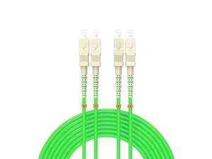 Deuninker 10Meters/32ft OM5 SC to SC Fiber Patch Cable 40Gb/100GBgiga-bit Multimode Jumper Duplex 50/125?m UPC MMF LSZH Fiber Optic Cords Deuninker 10Meters/32ft OM5 SC to SC Fiber Patch Cable 40Gb/100GBgiga-bit Multimode Jumper Duplex 50/125?m UPC MMF LSZH Fiber Optic Cords