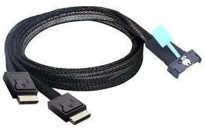 WRIARICH Gen5 MCIO 8X 8I 74P to Dual Oculink SFF-8611 4i Server High-Speed Cable \u2014 PCIe 5.0 32Gbps Flat-to-Flat Internal Connection Cable, Black (0.5M) WRIARICH Gen5 MCIO 8X 8I 74P to Dual Oculink SFF-8611 4i Server High-Speed Cable \u2014 PCIe 5.0 32Gbps Flat-to-Flat Internal Connection Cable, Black (0.5M)