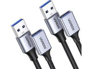 UGREEN 2 Pack USB Extension Cable, (1.5 FT+ 1.5 FT) USB 3.0 Extender Cable Nylon Braided Compatible with Webcam, Camera, Phone, USB hub, Mouse, Keyboard, Printer, Hard Drive, Headset UGREEN 2 Pack USB Extension Cable, (1.5 FT+ 1.5 FT) USB 3.0 Extender Cable Nylon Braided Compatible with Webcam, Camera, Phone, USB hub, Mouse, Keyboard, Printer, Hard Drive, Headset