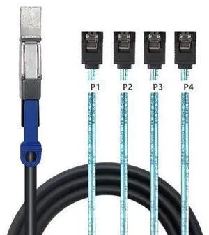 DeuninkerMini SAS HD SFF-8644 with IC to 4 x SATA 7-Pin Cable \u2013 6Gbps High-Speed Server Hard Drive Interconnect, 28AWG Copper Wire (2m) DeuninkerMini SAS HD SFF-8644 with IC to 4 x SATA 7-Pin Cable \u2013 6Gbps High-Speed Server Hard Drive Interconnect, 28AWG Copper Wire (2m)