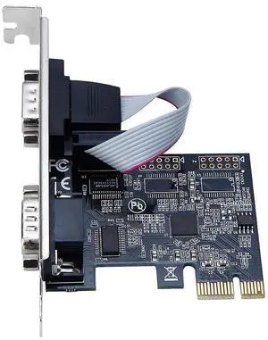Quantum PCIe Dual Serial Card ASIX AX99100 Chip 2x RS232 DB9 Ports 25Mbps Industrial Adapter for Windows Linux Low Profile Quantum PCIe Dual Serial Card ASIX AX99100 Chip 2x RS232 DB9 Ports 25Mbps Industrial Adapter for Windows Linux Low Profile