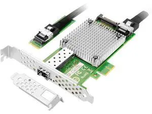 M.2 to 10GbE SFP+ NIC, Single SFP+ Port with In-tel 82599 chip, M.2 + M Key + SFF-8087 with 35cm(13.7in) Cable, 10 Gigabit Network Card for Windows, Linux, UEFI M.2 to 10GbE SFP+ NIC, Single SFP+ Port with In-tel 82599 chip, M.2 + M Key + SFF-8087 with 35cm(13.7in) Cable, 10 Gigabit Network Card for Windows, Linux, UEFI