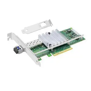 Buacoz 10GB PCI-E X8 Fiber Optic Network Card, Single SFP+ Port,with Intel 82599 Chip X520-SR1 Ethernet Adapter Server Support Windows Server/Linux/VMware(with 1 Piece Multi-Mode Optical Module) Buacoz 10GB PCI-E X8 Fiber Optic Network Card, Single SFP+ Port,with Intel 82599 Chip X520-SR1 Ethernet Adapter Server Support Windows Server/Linux/VMware(with 1 Piece Multi-Mode Optical Module)