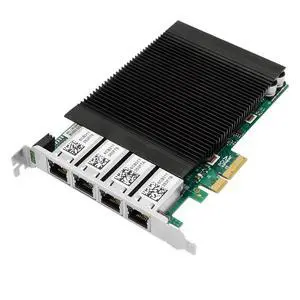 Jeirdus NIC Gigabit - for Intel I350AM4 Chip Quad RJ45 PoE Ethernet Server Converged Network Adapter I350-T4, PCI Express 2.1 x4, Power Over Ethernet, Interface Card Jeirdus NIC Gigabit - for Intel I350AM4 Chip Quad RJ45 PoE Ethernet Server Converged Network Adapter I350-T4, PCI Express 2.1 x4, Power Over Ethernet, Interface Card