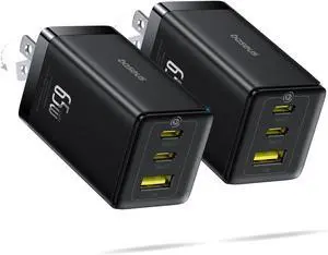 Baseus 2 Pack 65W USB C Charger Block, PPS 3-Port Fast Compact Foldable USB C Charger for MacBook, iPad Pro, Galaxy S24, iPhone 17/16 and More Series Baseus 2 Pack 65W USB C Charger Block, PPS 3-Port Fast Compact Foldable USB C Charger for MacBook, iPad Pro, Galaxy S24, iPhone 17/16 and More Series