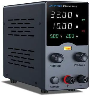 Wanptek DC Power Supply Variable 30V 10A, Bench Power Supply with Encoder Adjustments Knob, USB Fast Charge Port with Output Current Display, 4-Digit LED Display Wanptek DC Power Supply Variable 30V 10A, Bench Power Supply with Encoder Adjustments Knob, USB Fast Charge Port with Output Current Display, 4-Digit LED Display