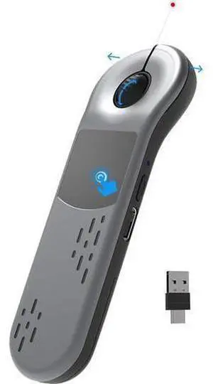 Air Mouse for PC/iOS/Android with Touchpad Rechargeable Wireless Presentation for PPT Pointer Bluetooth 2.4G Remote Control for PowerPoint/Keynote/Tiktok/Camera/Kindle App (Silver) Air Mouse for PC/iOS/Android with Touchpad Rechargeable Wireless Presentation for PPT Pointer Bluetooth 2.4G Remote Control for PowerPoint/Keynote/Tiktok/Camera/Kindle App (Silver)
