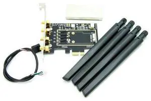 for Broadcom BCM94331 BCM94360CD BCM943602CDAX BCM943602CS WLAN Card Desktop PCI-E Converter Adapter for WiFi Card for Broadcom BCM94331 BCM94360CD BCM943602CDAX BCM943602CS WLAN Card Desktop PCI-E Converter Adapter for WiFi Card