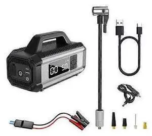 Ecocleanpath QB05 Portable Air Compressor: Tire Inflator for Car, Bike, Ball & Power Bank (Grey) Ecocleanpath QB05 Portable Air Compressor: Tire Inflator for Car, Bike, Ball & Power Bank (Grey)