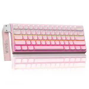 Aula WIN60 HE - 60% Mechanical Gaming Keyboard Wired, Hall Effect Magnetic Switch Hot Swappable,8000 Hz Polling Rate, RGB Keyboard 60 Percent Compact Design for PC (Gradient Pink) Aula WIN60 HE - 60% Mechanical Gaming Keyboard Wired, Hall Effect Magnetic Switch Hot Swappable,8000 Hz Polling Rate, RGB Keyboard 60 Percent Compact Design for PC (Gradient Pink)