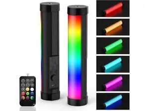 LUXCEO Handheld Light Wand, Multicolor RGB LED Video Light for Photography, 2000mAh Rechargeable Mini Light Stick for Video Shooting Professional Tube Lights with Magnetic for YouTube, TikTok(Black) LUXCEO Handheld Light Wand, Multicolor RGB LED Video Light for Photography, 2000mAh Rechargeable Mini Light Stick for Video Shooting Professional Tube Lights with Magnetic for YouTube, TikTok(Black)