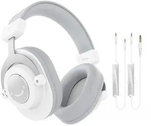 Deuninker Studio Monitor Headphones, Wired Over-Ear Computer Headphones with 3.5mm to 6.35mm Jack for Mixer/Amplifier/PC, Closed-Back Headset with Flexible Headband for Music Vocal Recording-H8 White Deuninker Studio Monitor Headphones, Wired Over-Ear Computer Headphones with 3.5mm to 6.35mm Jack for Mixer/Amplifier/PC, Closed-Back Headset with Flexible Headband for Music Vocal Recording-H8 White