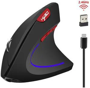 HXSJ T22 2.4G Optical Wireless Gaming Mouse Ergonomic LED Computer Silent Bluetooth Mouse Gamer with Backlight for PC Laptop (Black) HXSJ T22 2.4G Optical Wireless Gaming Mouse Ergonomic LED Computer Silent Bluetooth Mouse Gamer with Backlight for PC Laptop (Black)
