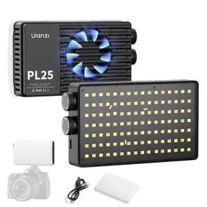 Deuninker PL25 Video Light, 25W LED Camera Light Mini Panel Bi-Color for DSLR Photography, 3200Lux, CRI96 2700K-6500K, 2000mAh Rechargeable Portable On-Camera Lighting for Photo, Video, YouTube, Vlog Deuninker PL25 Video Light, 25W LED Camera Light Mini Panel Bi-Color for DSLR Photography, 3200Lux, CRI96 2700K-6500K, 2000mAh Rechargeable Portable On-Camera Lighting for Photo, Video, YouTube, Vlog