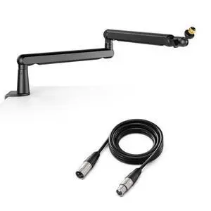 Deuninker Microphone Boom Arm, Low Profile Arm Stand with XLR Cable Bundle, 10feet Recording Mic Audio Cord, Cable Management, Desk Mount Clamp, Screw Adapter, for Gaming, Streaming, Podcast (BM88+L9) Deuninker Microphone Boom Arm, Low Profile Arm Stand with XLR Cable Bundle, 10feet Recording Mic Audio Cord, Cable Management, Desk Mount Clamp, Screw Adapter, for Gaming, Streaming, Podcast (BM88+L9)