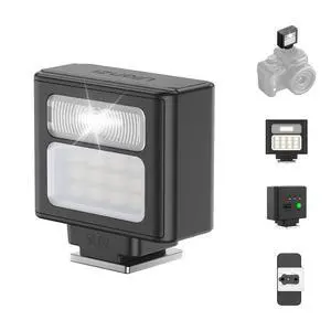 Deuninker SL02 Mini Flash Speedlite with Video Light, GN8 6500K Dual-Function Camera Flash for Photography and Video, 4 Power Levels Rechargeable Flash Deuninker SL02 Mini Flash Speedlite with Video Light, GN8 6500K Dual-Function Camera Flash for Photography and Video, 4 Power Levels Rechargeable Flash