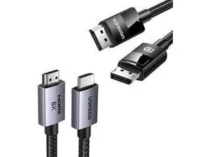 UGREEN VESA Certified 8K DisplayPort Cable 6.6FT, DP 1.4 Displayport to Displayport Cable Support 8K@60Hz, 4K@240Hz, FreeSync, G-Sync, HDR, 32.4Gbps for HDTVs, Displays, Monitors, Graphics, PC UGREEN VESA Certified 8K DisplayPort Cable 6.6FT, DP 1.4 Displayport to Displayport Cable Support 8K@60Hz, 4K@240Hz, FreeSync, G-Sync, HDR, 32.4Gbps for HDTVs, Displays, Monitors, Graphics, PC