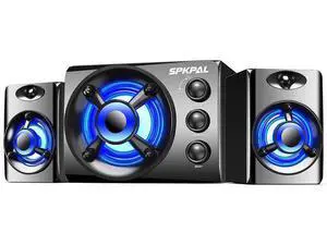 Computer Speaker with Subwoofer USB-Powered 2.1 Multimedia Speakers System,3.5mm Aux Input with LED Atmosphere Light Stereo Wired Desktop Speaker for Gaming PC,Laptops,Tablets Computer Speaker with Subwoofer USB-Powered 2.1 Multimedia Speakers System,3.5mm Aux Input with LED Atmosphere Light Stereo Wired Desktop Speaker for Gaming PC,Laptops,Tablets