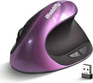 Ergonomic Mouse Wireless Vertical Mouse Right Handed Small Mouse with 6 Buttons 1000/1200/1600 for Laptop Desktop PC MacBookPurple AA Ergonomic Mouse Wireless Vertical Mouse Right Handed Small Mouse with 6 Buttons 1000/1200/1600 for Laptop Desktop PC MacBookPurple AA