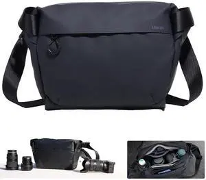 DeuninkerVersatile Camera Shoulder Bag Photography Travel Messenger Portable Travel Bag Accessories Stylish Crossbody DSLR Sling Bag Compatible with Sony Canon etc -BLACK DeuninkerVersatile Camera Shoulder Bag Photography Travel Messenger Portable Travel Bag Accessories Stylish Crossbody DSLR Sling Bag Compatible with Sony Canon etc -BLACK